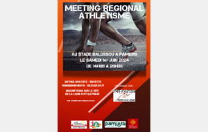 Samedi 1er juin 2024_Meeting Régional de Pamiers (Stade Balussou)